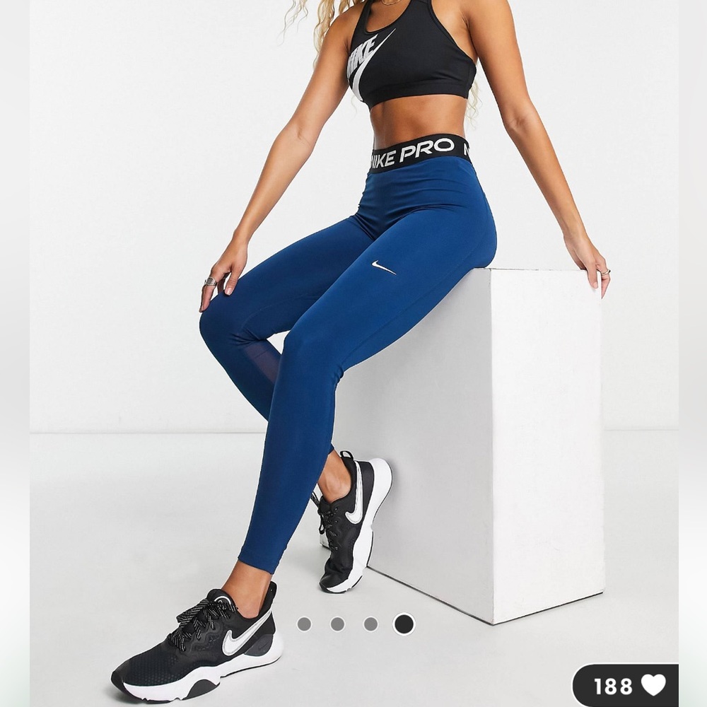 Nike Pro - 7/8 Leggings - Color Blue - Size M